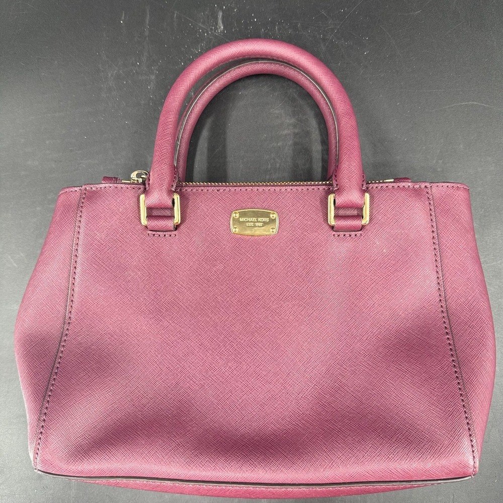 Michael Kors Handbag Tote Purse WOMENS Purple Plum Magnetic Close